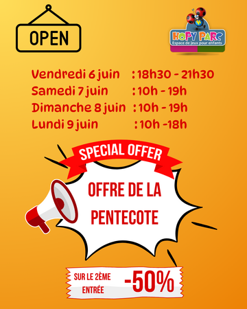 Week end de la pentecôte  : Nous sommes ouverts et climatisé !!  